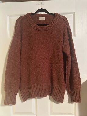 BE COOL Cozy Chunky Knit Sweater in Burnt Rust
